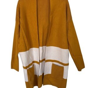 Mustard Yellow Cream Long Sleeve
Cardigan Pockets Medium Art + Ephect